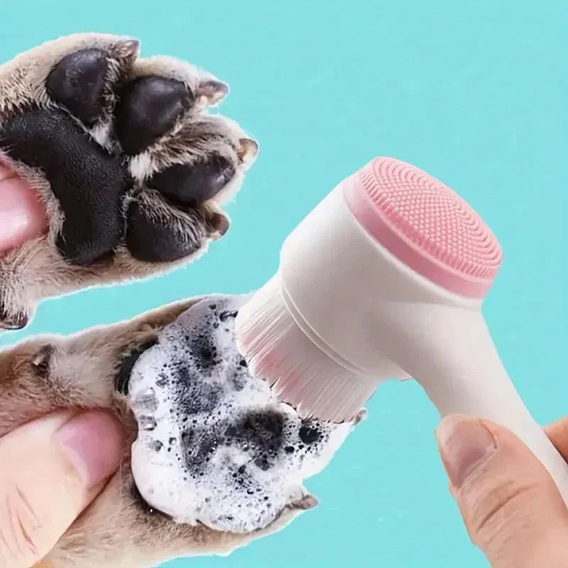 1 Piece – Silicone Paw Cleaner & Massage Brush – Double-Sided for Dogs
